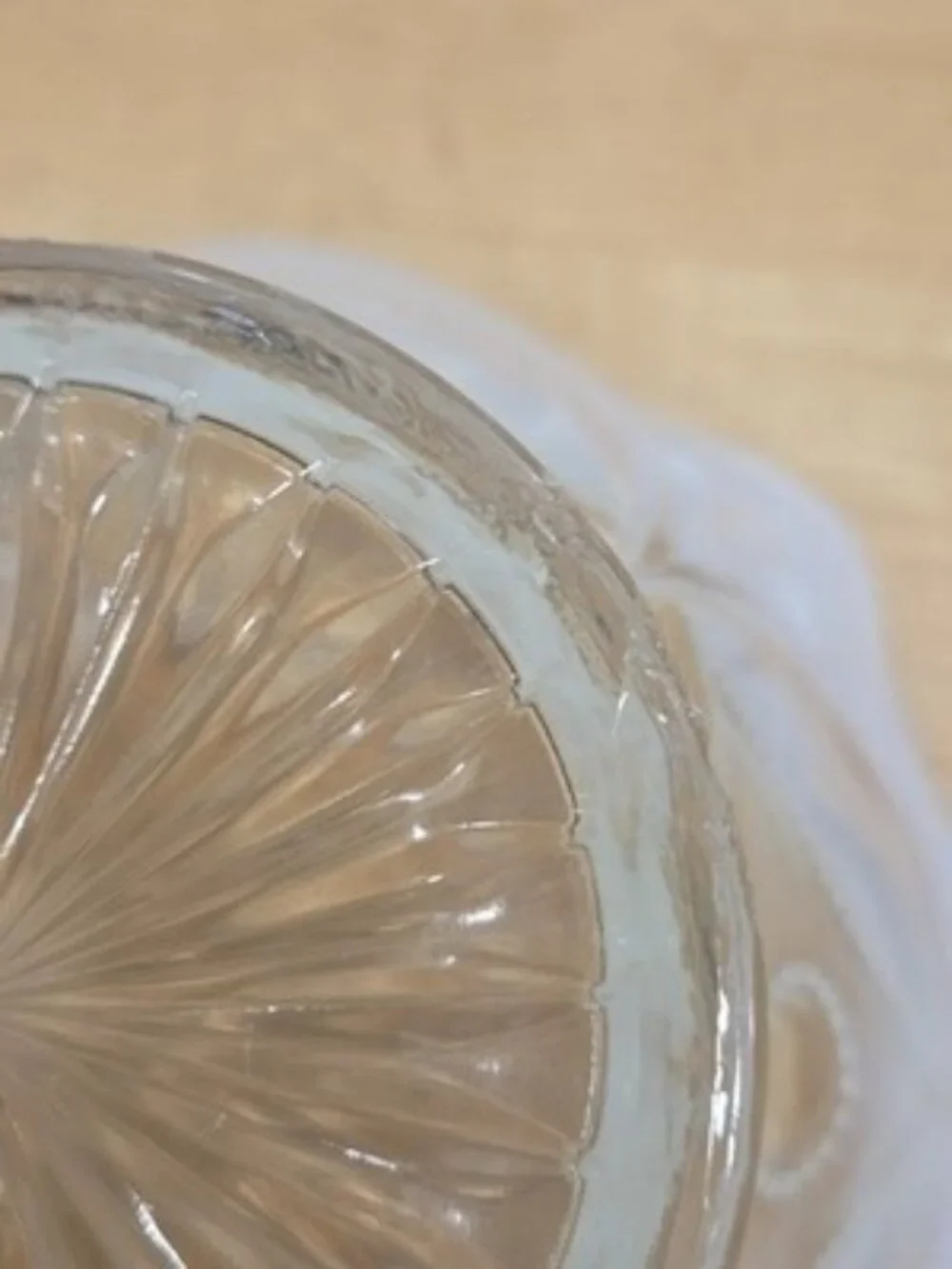 Antique Dugan Glass Wheel and Block White Opalescent Star Ruffled Bowl 1905